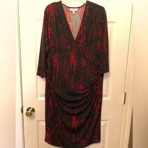 Jennifer Lopez 1X Black and Red Dress